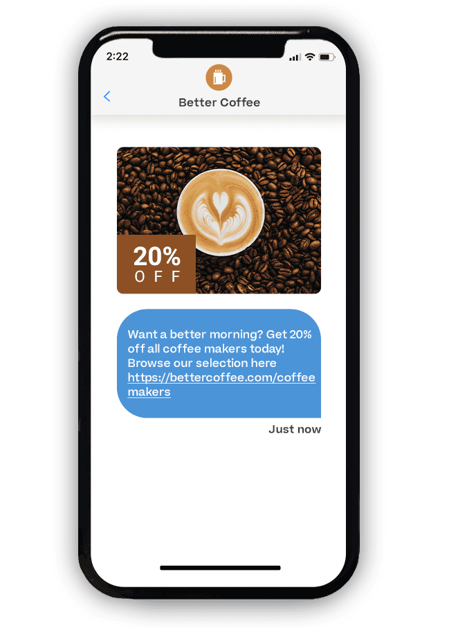 Example of SMS promotion