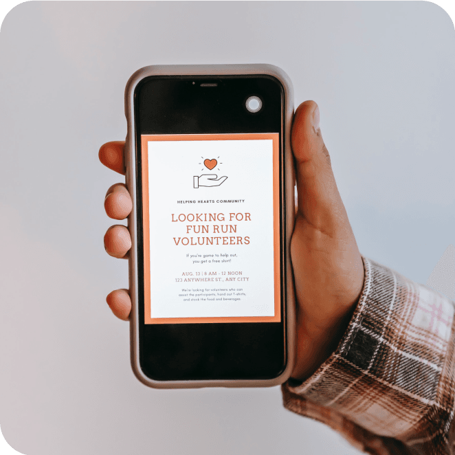 MMS message about a fun run opportunity